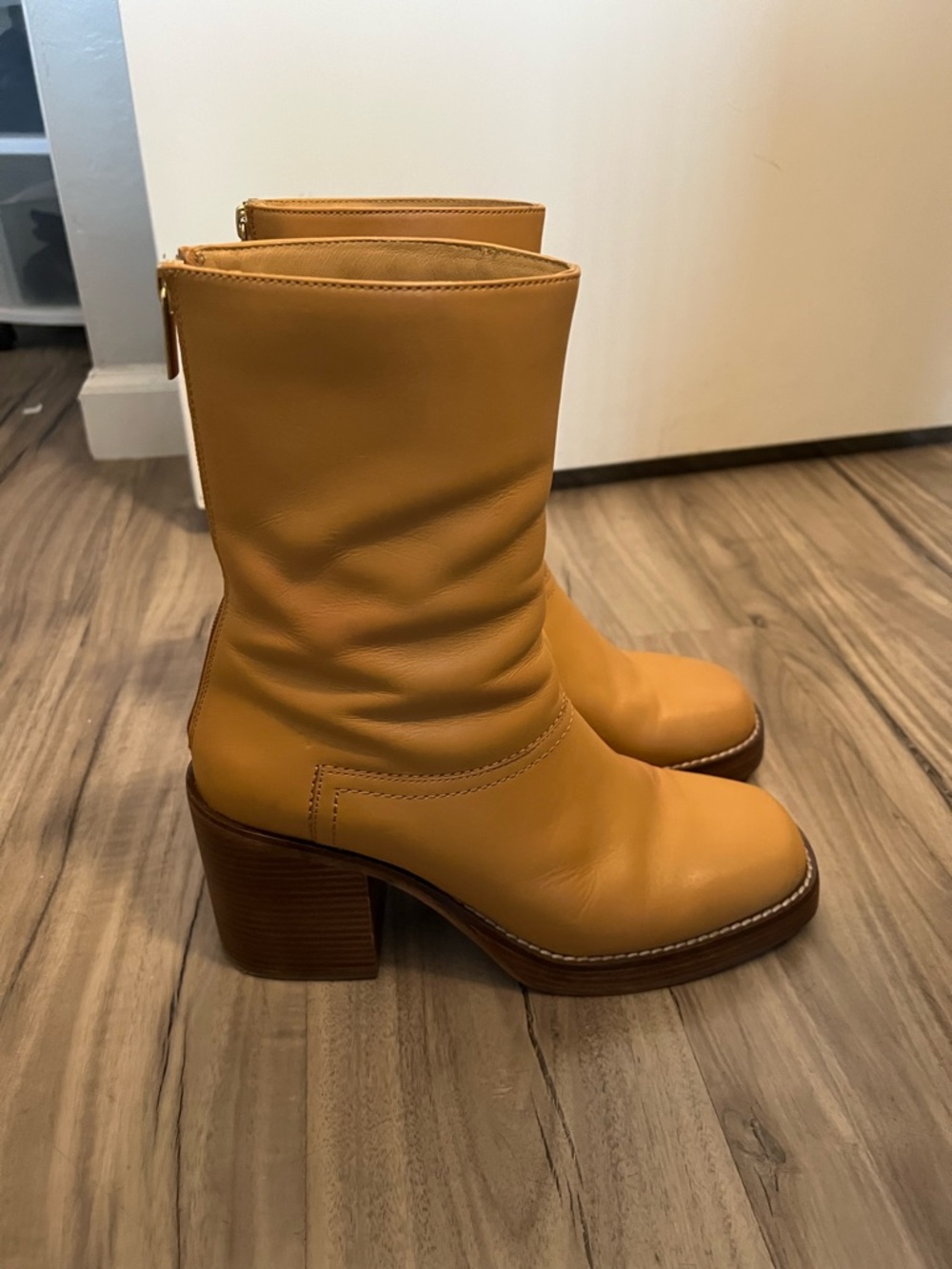 Free People Mid-Calf Block Heel Boots